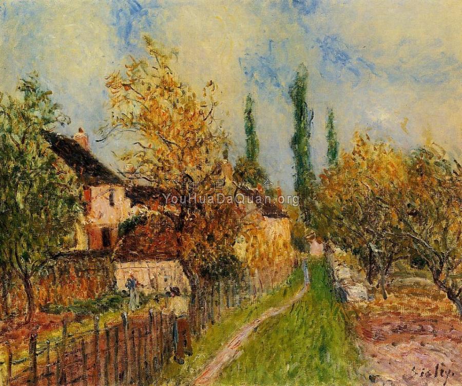 Path at Sablons - 阿尔弗莱德·西斯莱